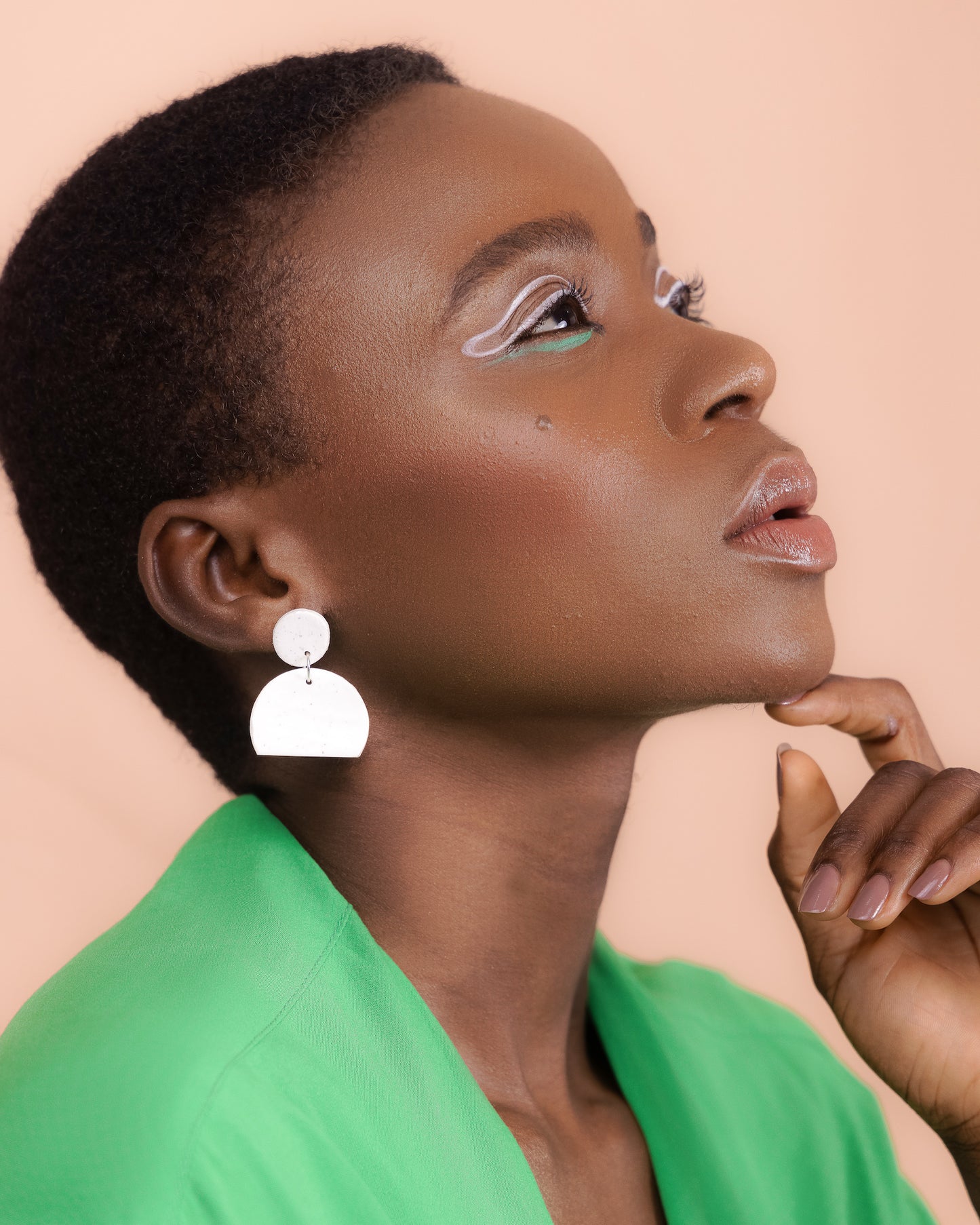 Contemporary Polymer Clay Earring - Chalk Collection - Thaiane Handmade Jewelry