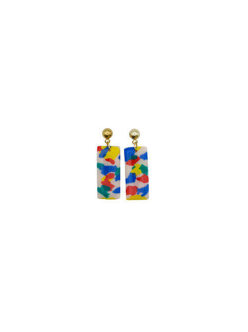 Load image 1 in gallery view. Rectangle Long Earrings