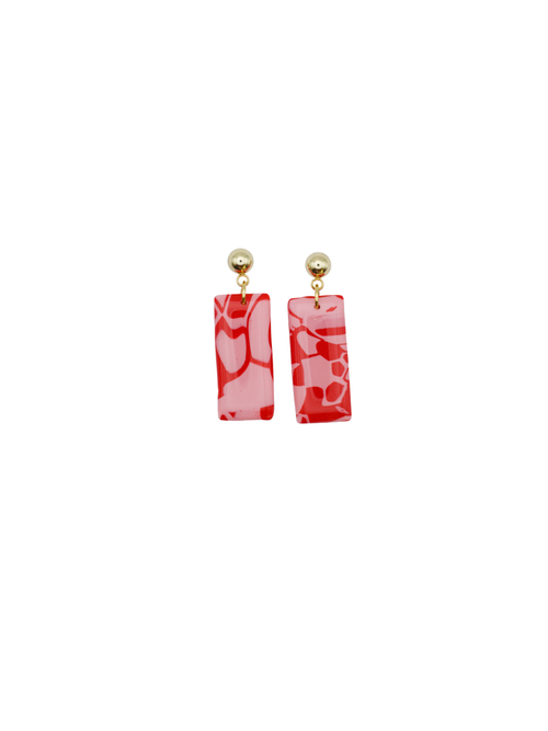 Load image 1 in gallery view. Rectangle Long Earrings