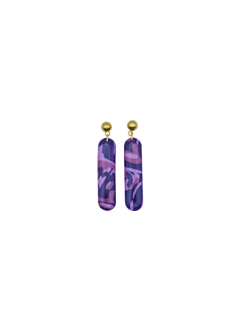 Load image 1 in gallery view. Slim Bar  Earrings