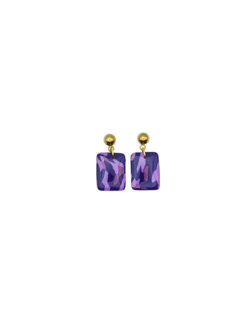 Load image 1 in gallery view. Rectangle Geometric Earrings