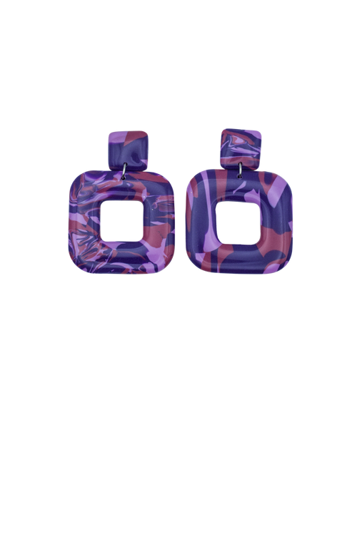 Load image 1 in gallery view. Square Classic Earrings