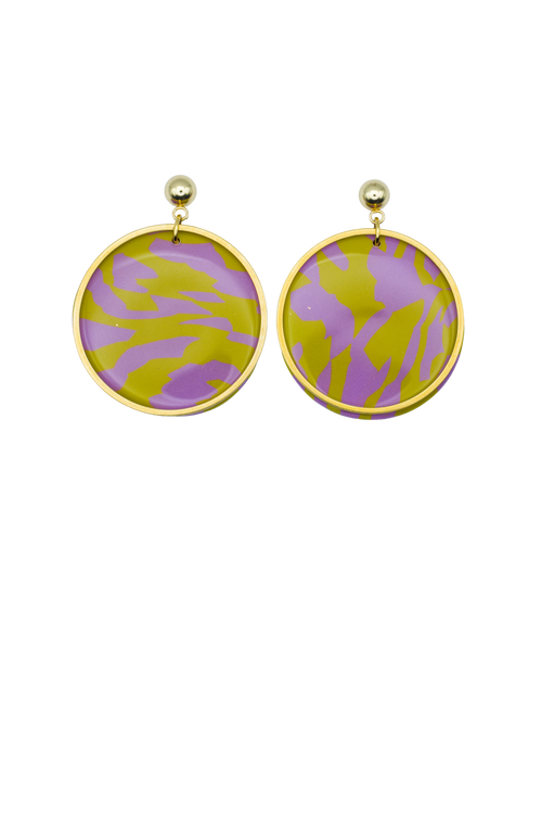 Load image 1 in gallery view. Livia Round Earrings