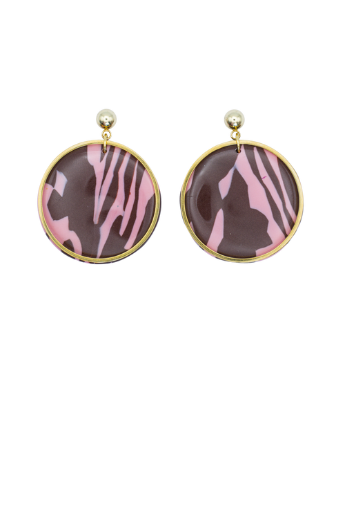 Load image 1 in gallery view. Livia Round Earrings