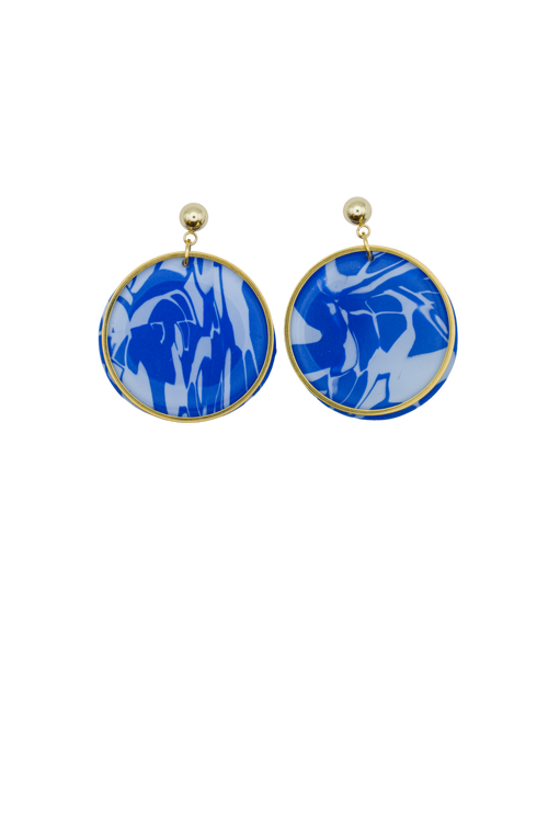 Load image 1 in gallery view. Livia Round Earrings