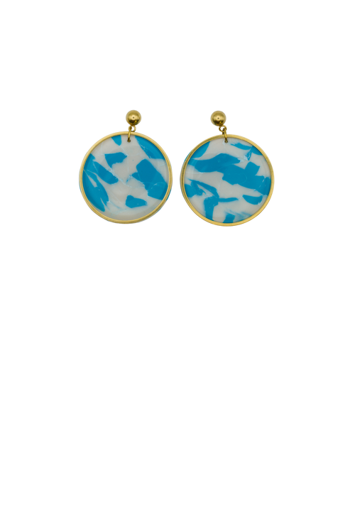 Load image 1 in gallery view. Livia Round Earrings