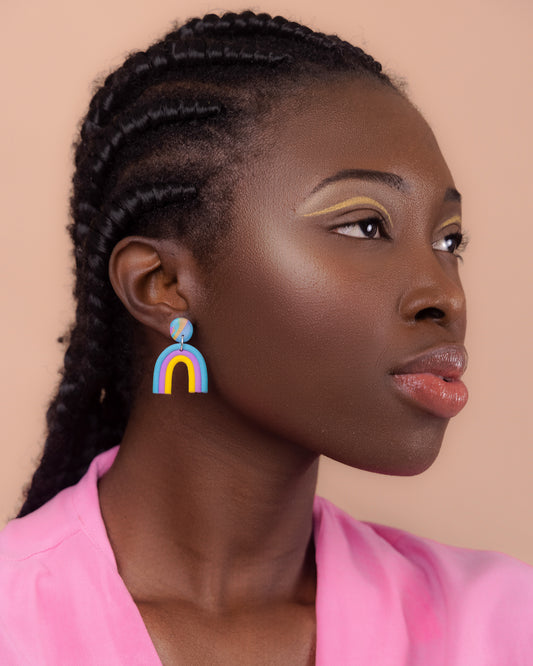 Cute Mini Rainbow Earrings in three colours - Thaiane Handmade Jewelry 