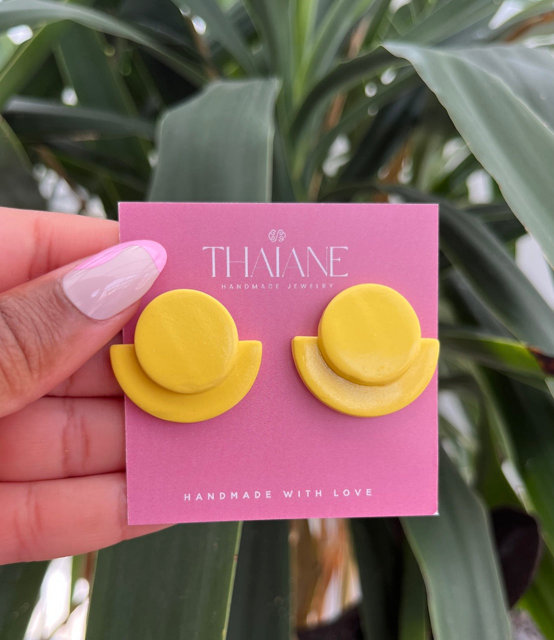 Geometric Polymer Clay Earrings - Thaiane Handmade Jewelry 