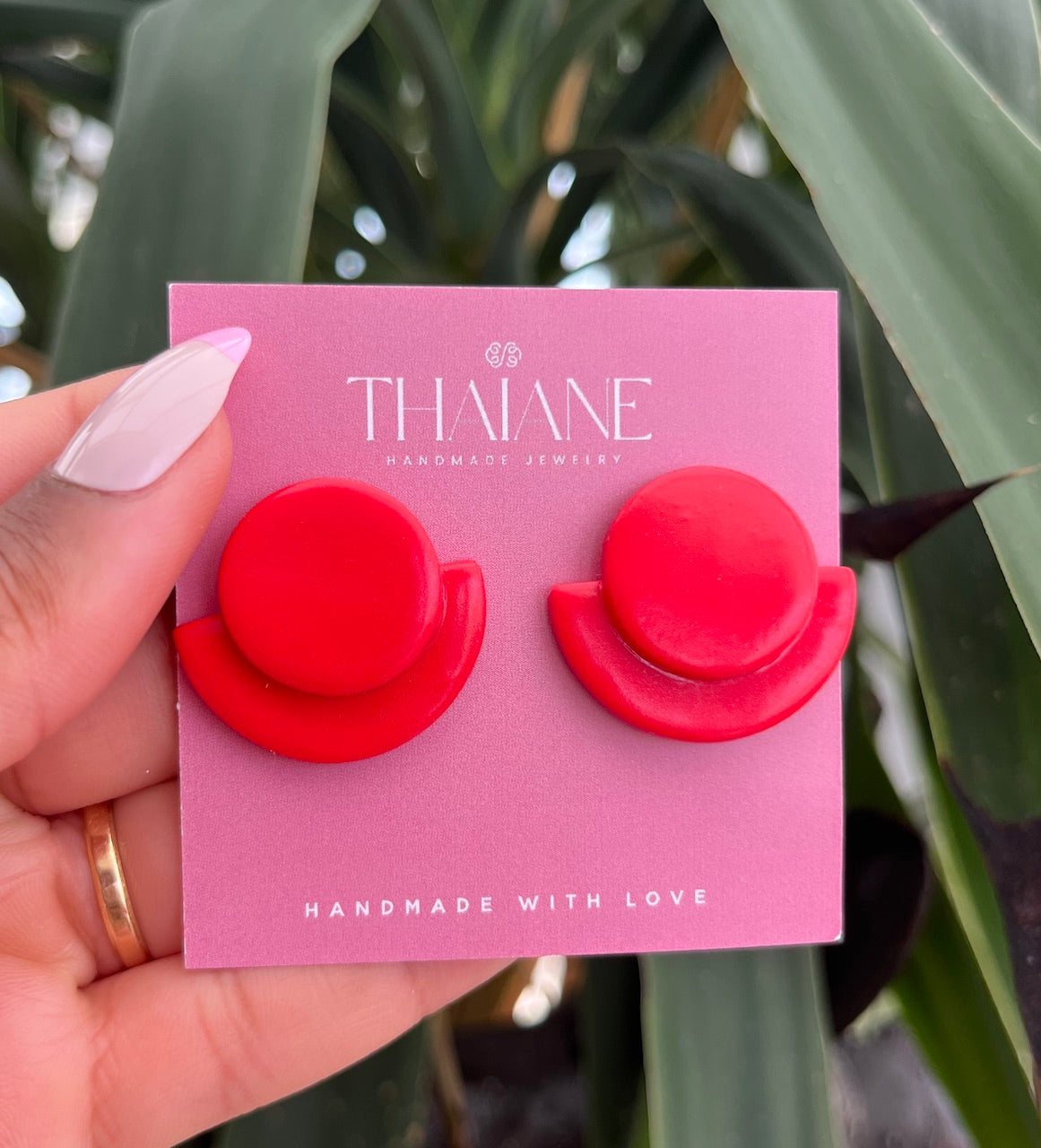 Geometric Polymer Clay Earrings - Thaiane Handmade Jewelry 